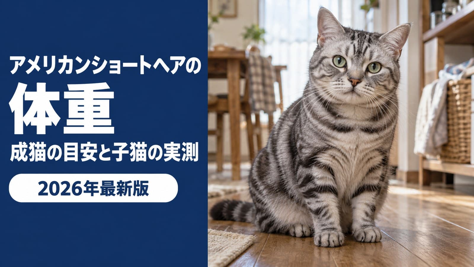 アメリカンショートヘアの体重|成猫の目安と子猫の実測【2026】
