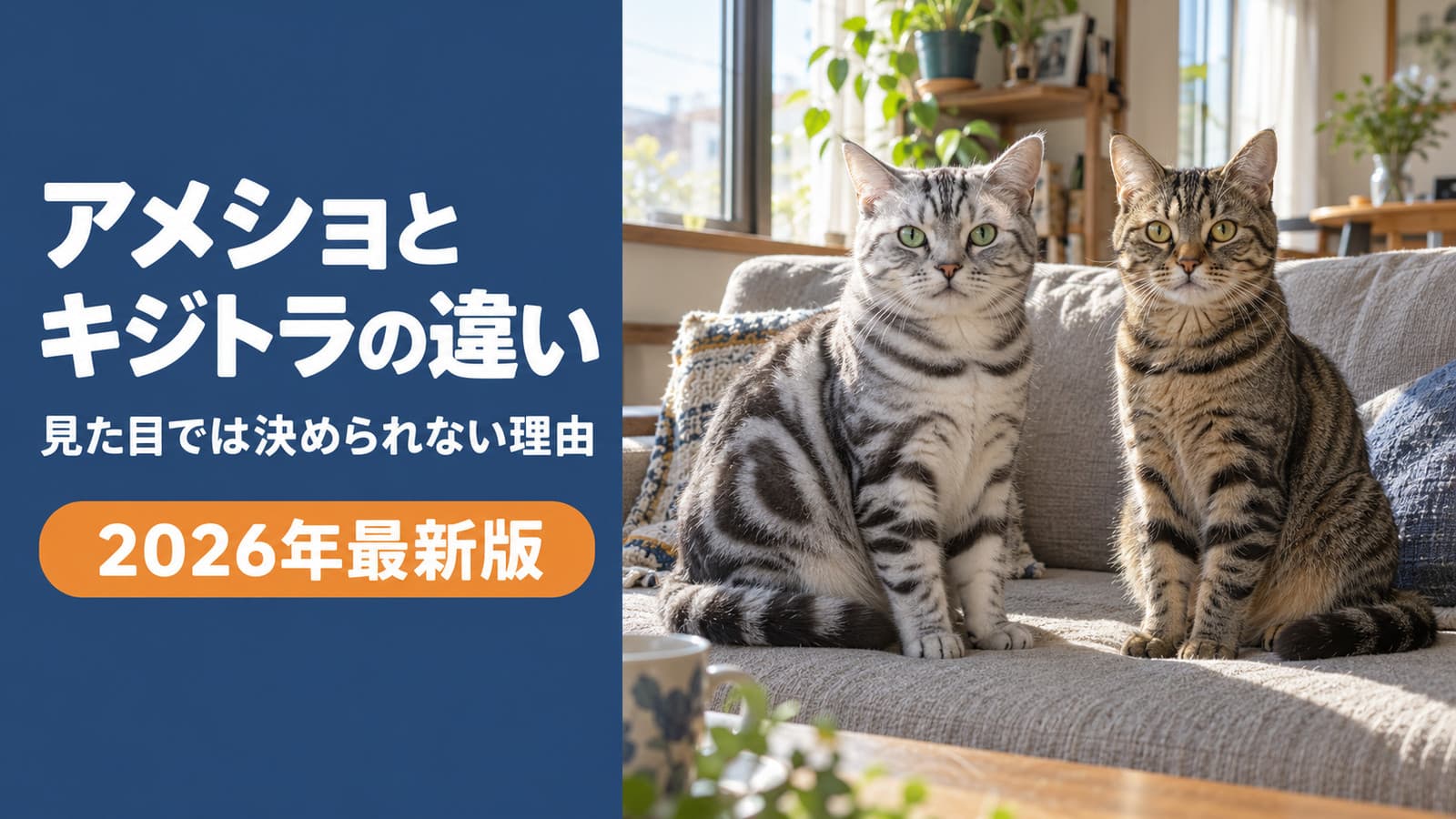 アメショとキジトラの違い|見た目では決められない理由【2026】