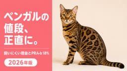 【2026年版】ベンガルの値段22〜25万円|毛色・購入先別の相場