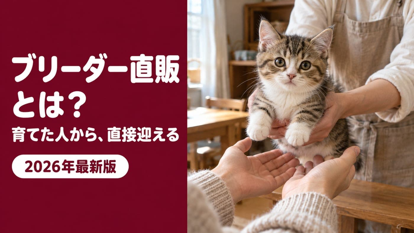 ブリーダー直販とは?子猫の迎え方4つの違いと確かめること