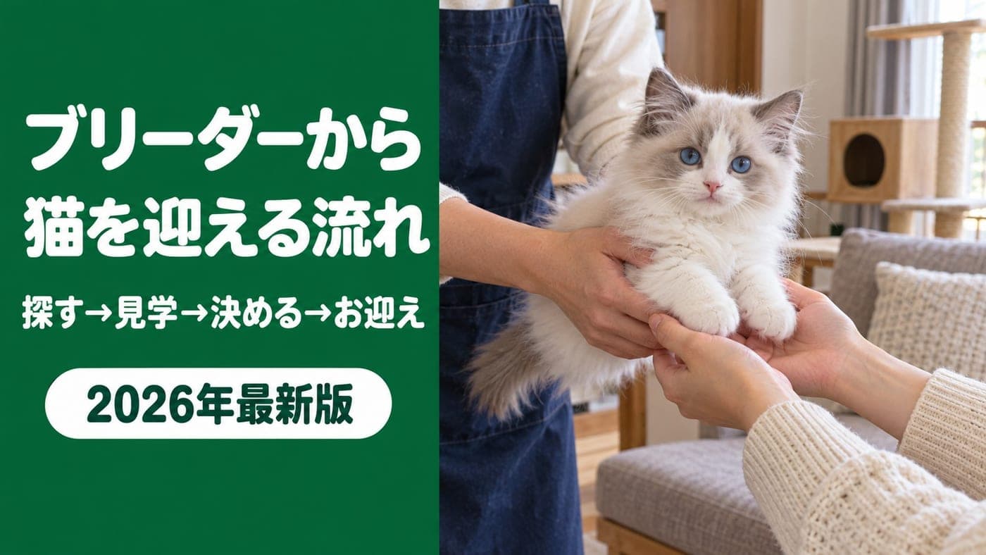 ブリーダーから猫を飼う流れ|見学の予約から内金・お迎えの日まで