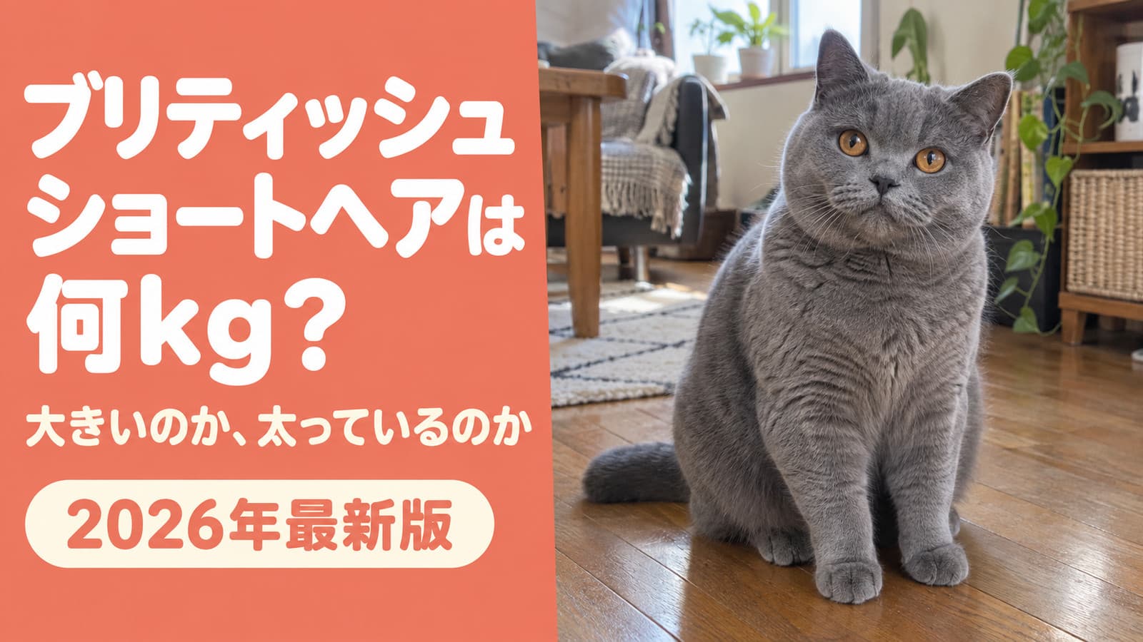 ブリティッシュショートヘアの体重と大きさ|成猫の目安【2026】