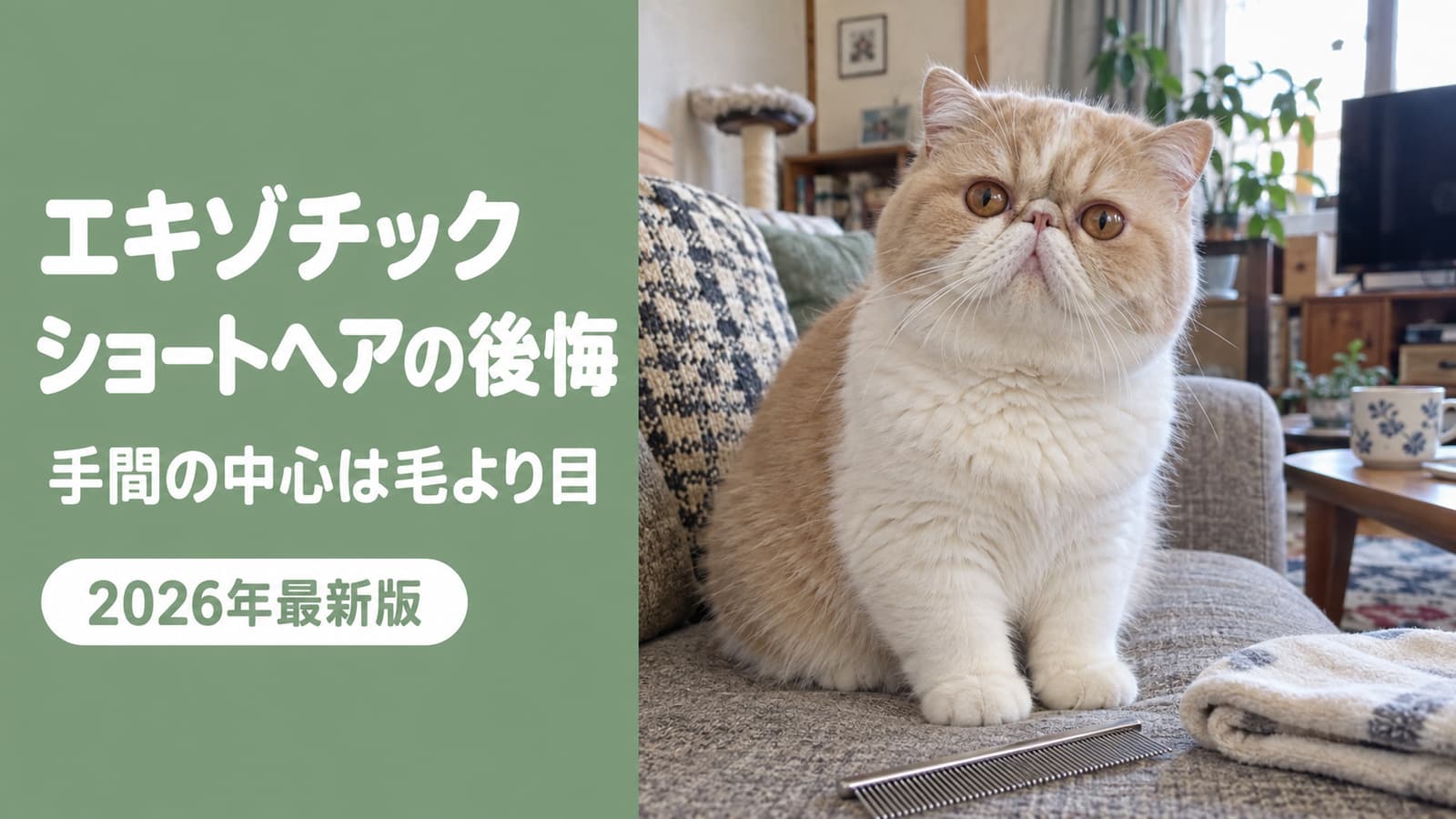 【2026】エキゾチックショートヘアの後悔|手間の中心は毛より目