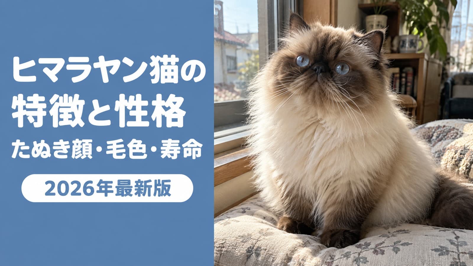 【2026】ヒマラヤン猫の特徴と性格|たぬき顔・毛色・寿命を調べた
