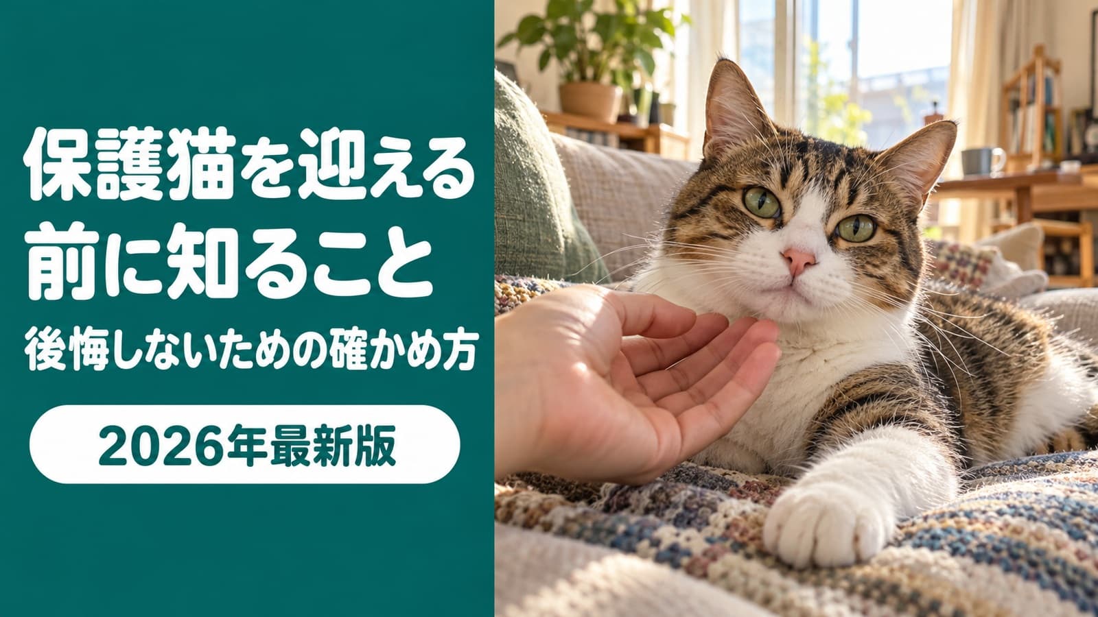 保護猫を「飼うんじゃなかった」とならないために【2026】