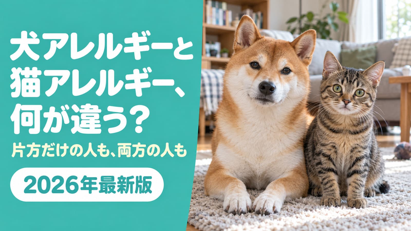 犬アレルギーと猫アレルギーの違い|猫は大丈夫?【2026】