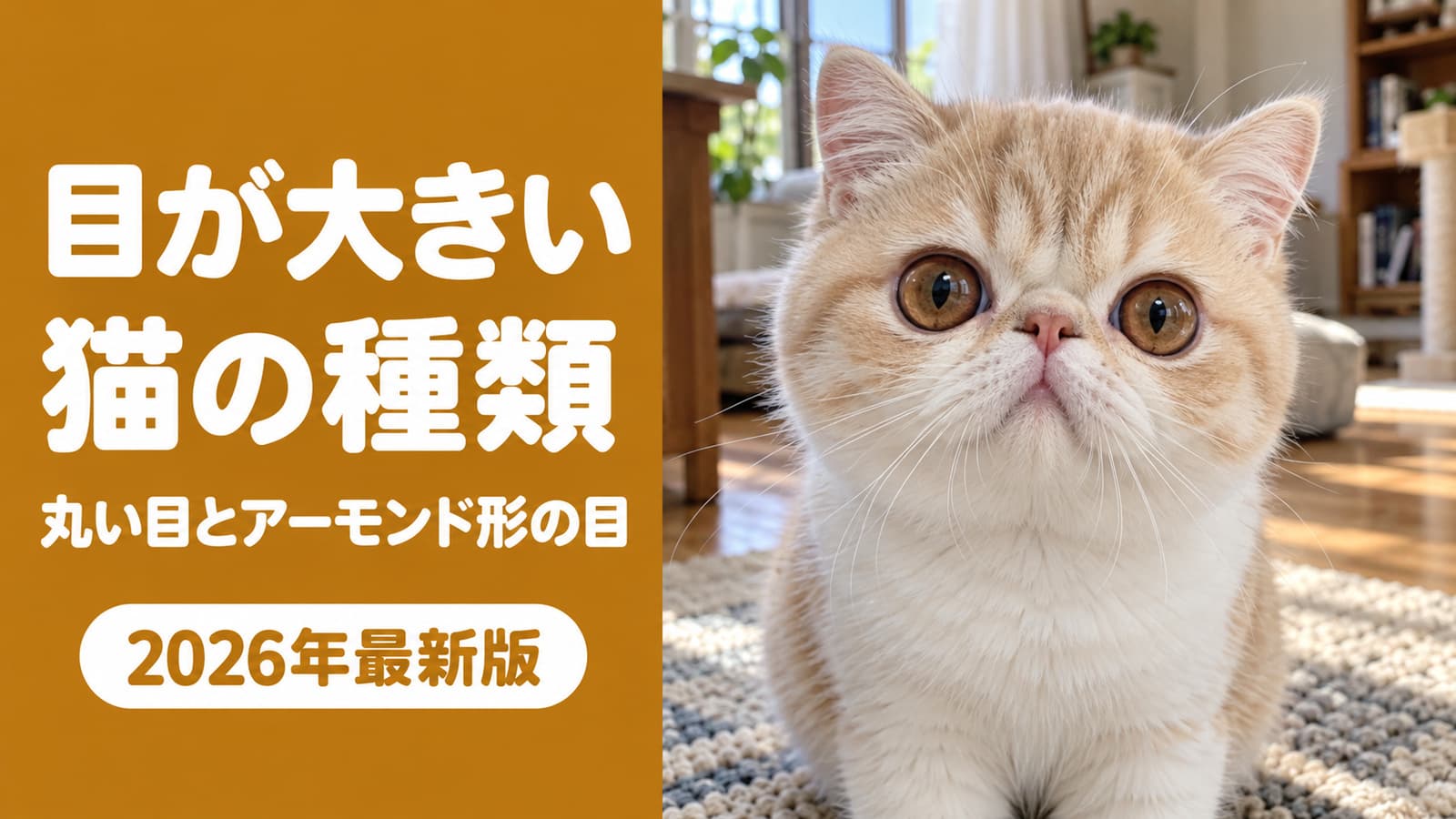 目が大きい猫の種類|品種の基準で比べた形の違い【2026】