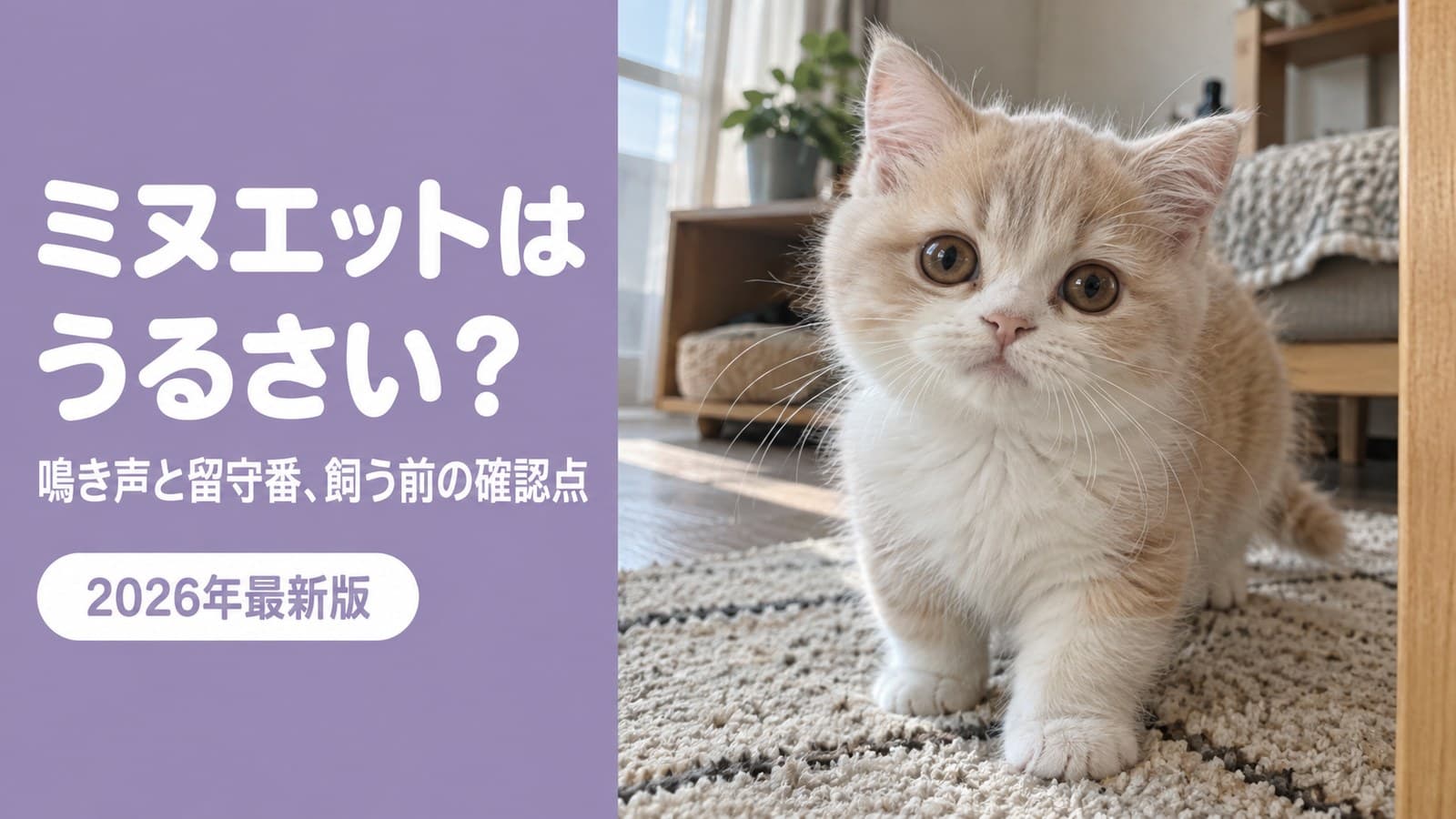 ミヌエットはうるさい?鳴き声と留守番、飼う前の確認点【2026】