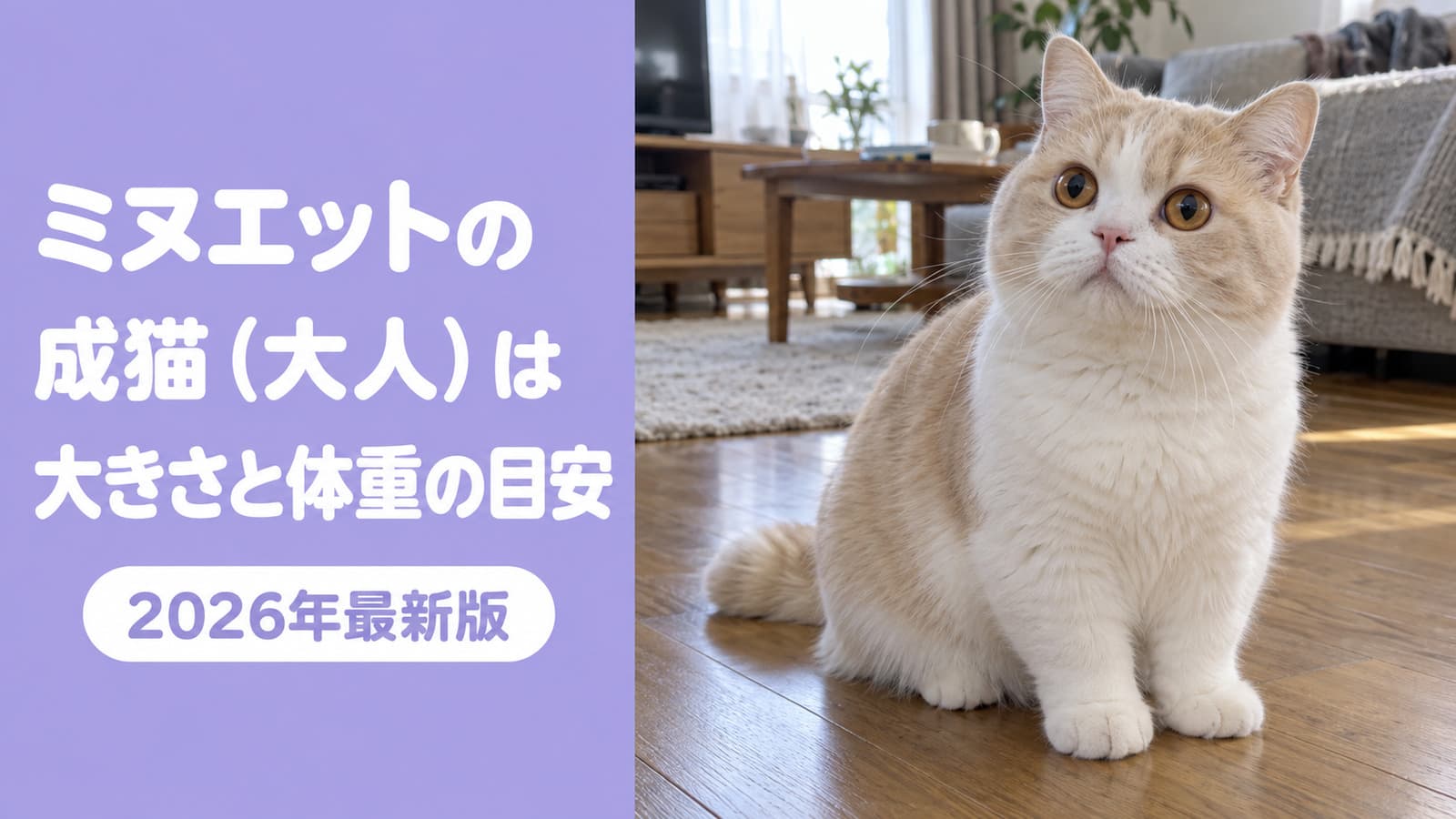 ミヌエットの成猫(大人)は何kg?大きさと体重の目安【2026】
