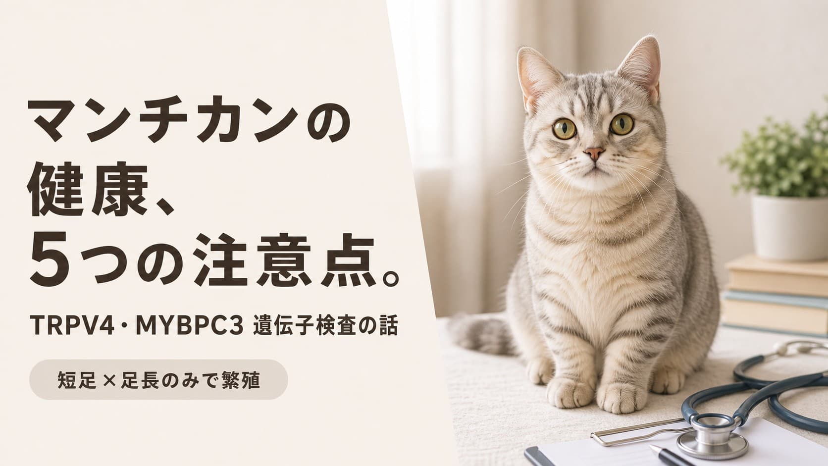 マンチカン短足の病気リスクをブリーダーが正直解説【2026年版】骨・関節・心臓