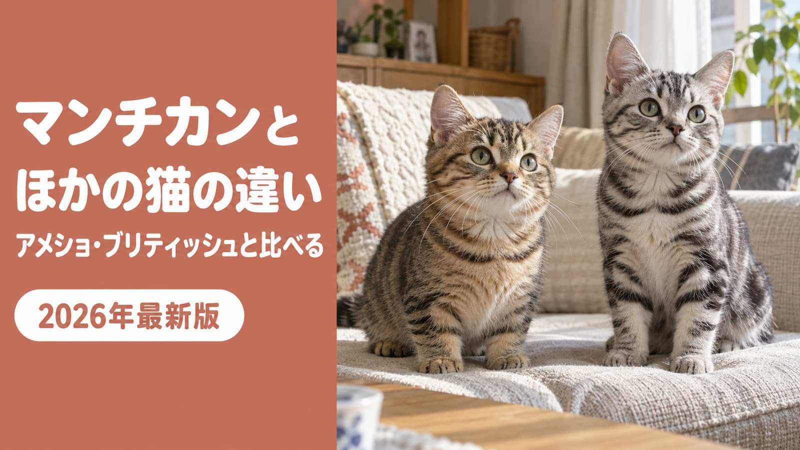 マンチカンとアメショ・ブリティッシュ・ロシアンブルー【2026】