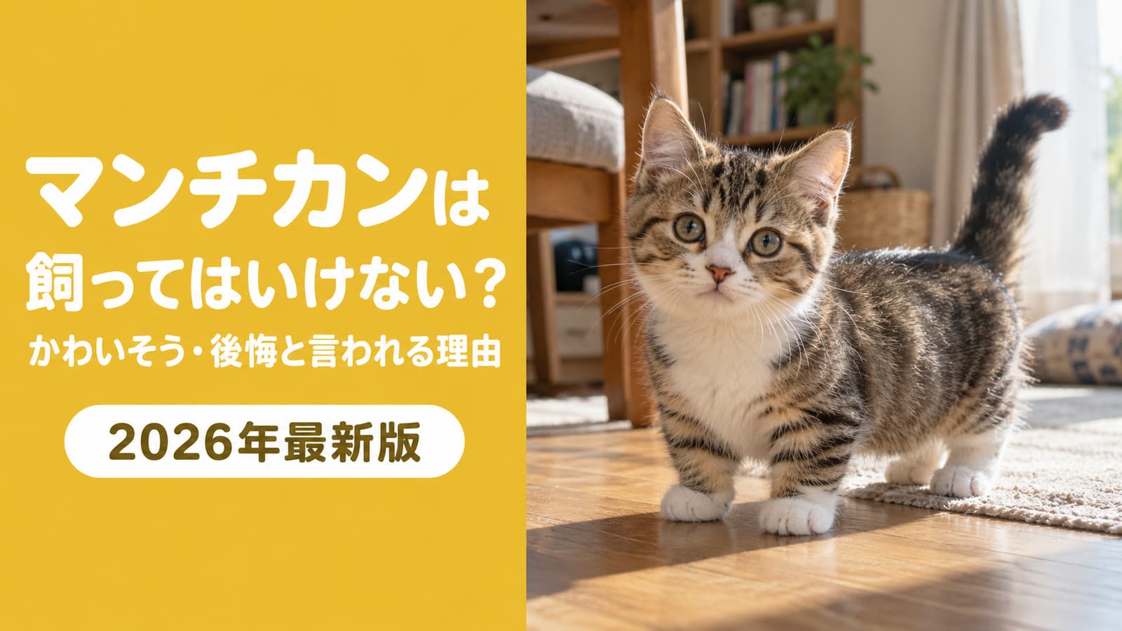 マンチカンは飼ってはいけない?|かわいそう・後悔を調べた【2026】
