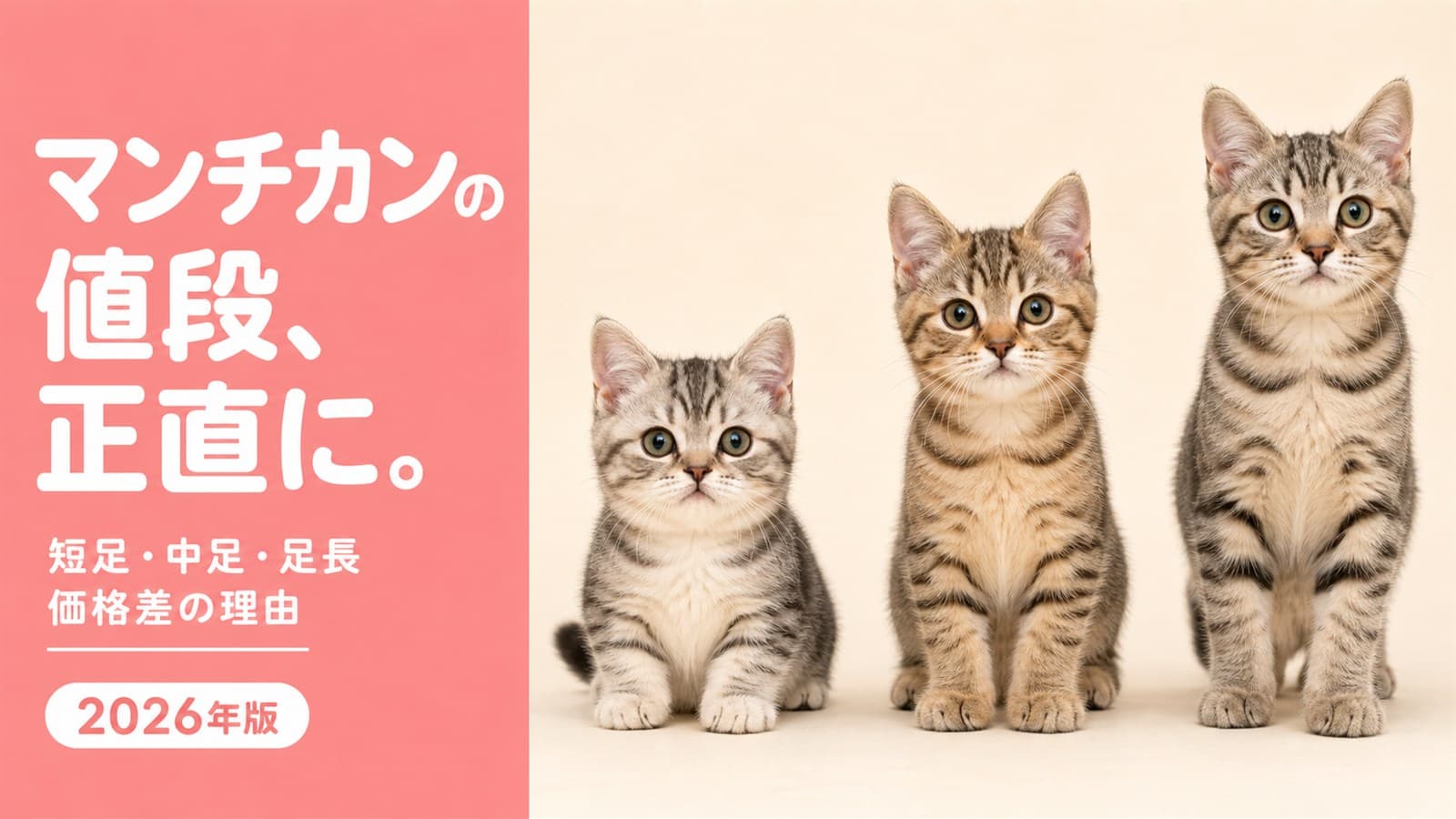 マンチカンの値段|短足・中足・足長で変わる価格差【2026】