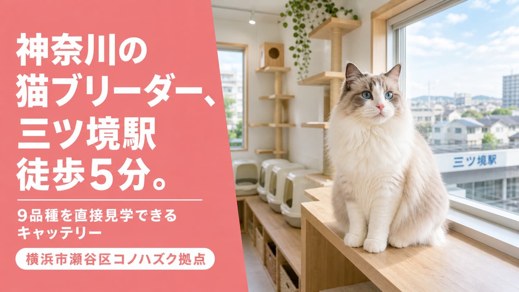 【2026年版】神奈川で猫ブリーダーを探すなら横浜市三ツ境へ|駅徒歩5分のキャッテリー完全ガイド