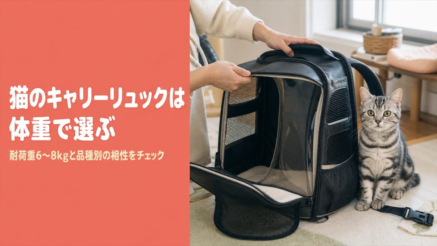 猫のキャリーリュック選び方|体重と耐荷重の目安【2026】