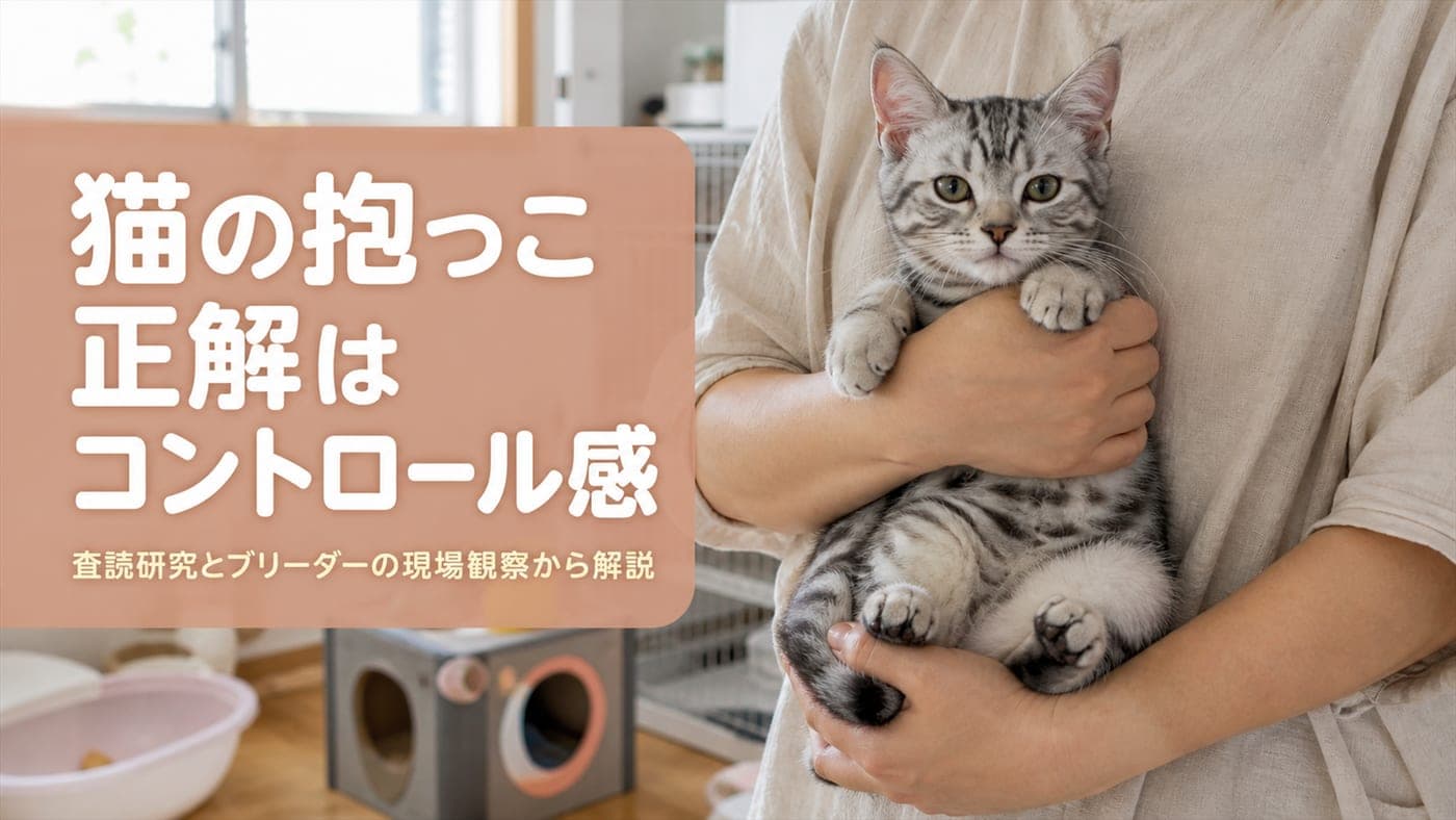猫の抱っこの仕方|正しい持ち方と品種別のコツ【2026】