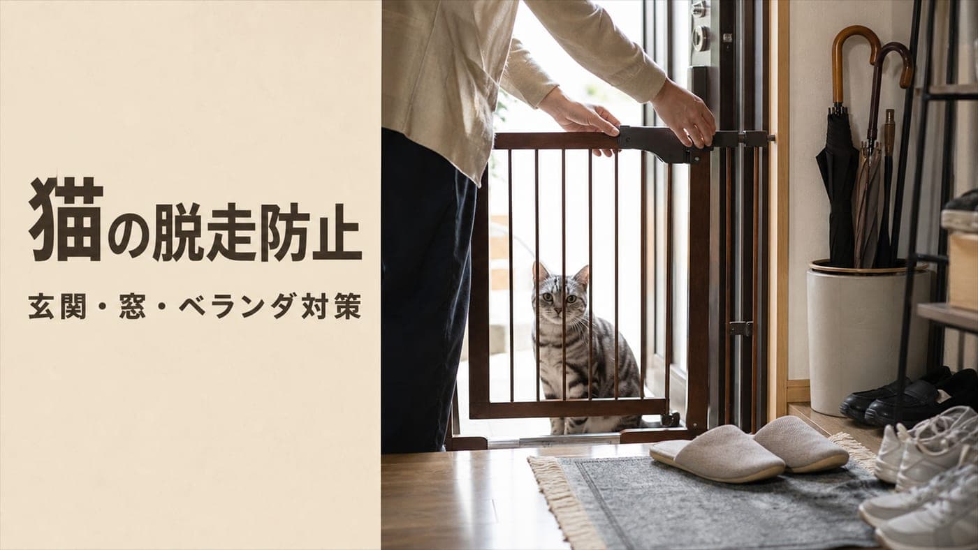 猫の脱走防止|網戸・玄関の対策と探し方・マイクロチップ【2026】