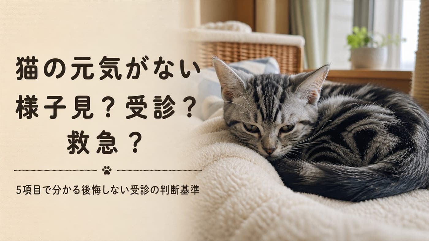 猫の元気がない時のチェックリスト|受診目安【2026】