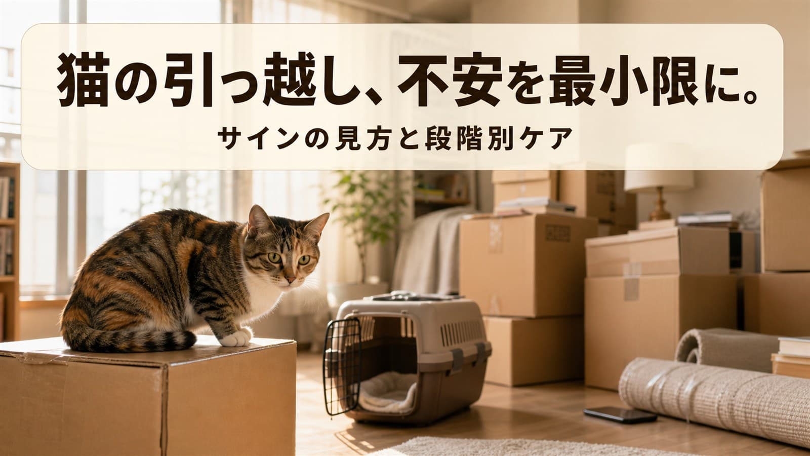 【2026年版】猫の引っ越しストレスを最小限に|サインの見方と段階別ケア完全ガイド