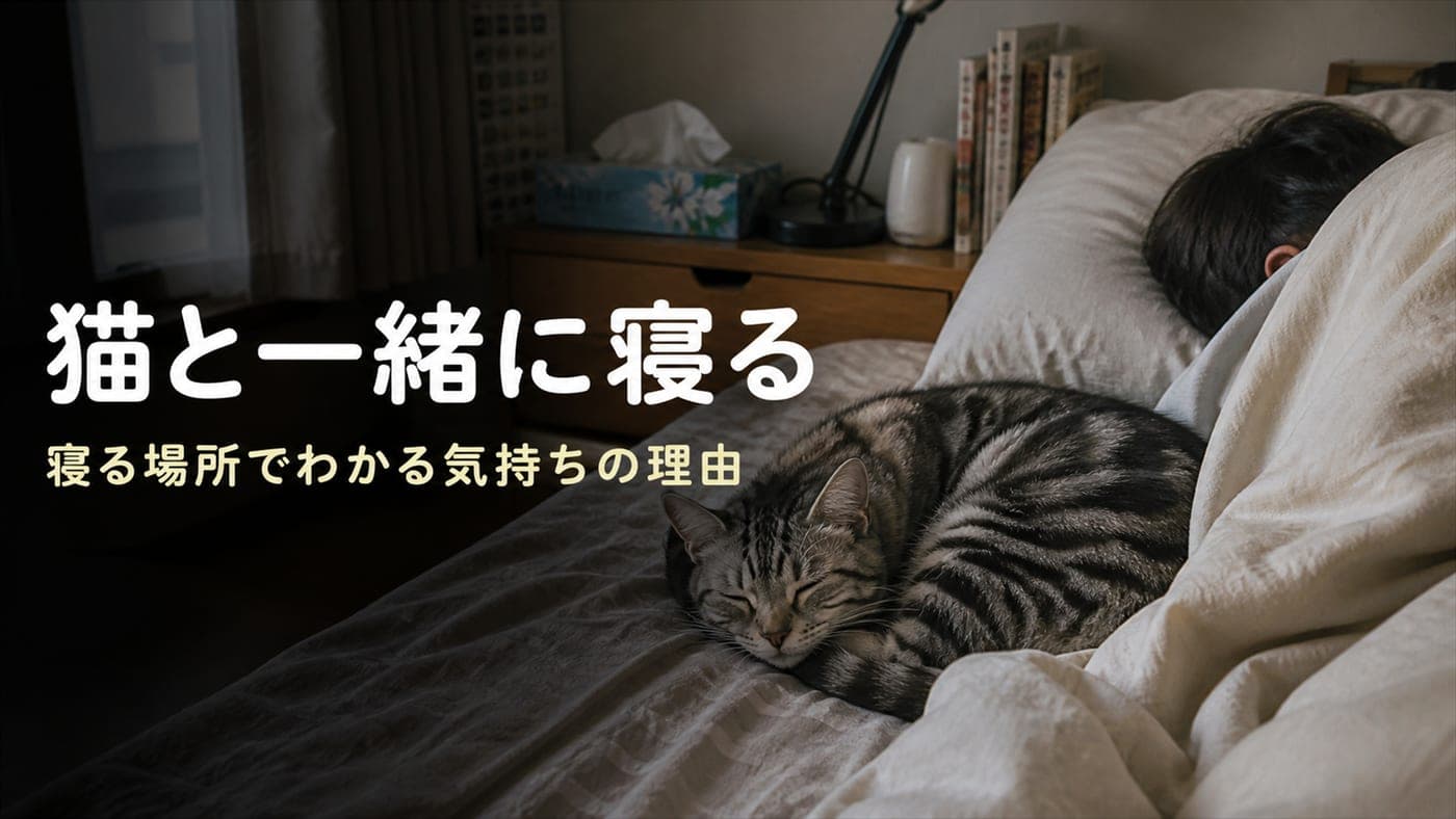 猫が一緒に寝る場所の意味|足元・お腹・膝の心理【2026】