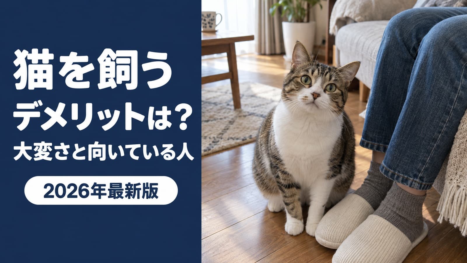 【2026】猫を飼うデメリットは?大変さと後悔の割合、向いている人