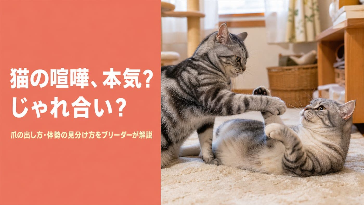 猫の喧嘩とじゃれ合いの見分け方|止め方のコツ【2026】