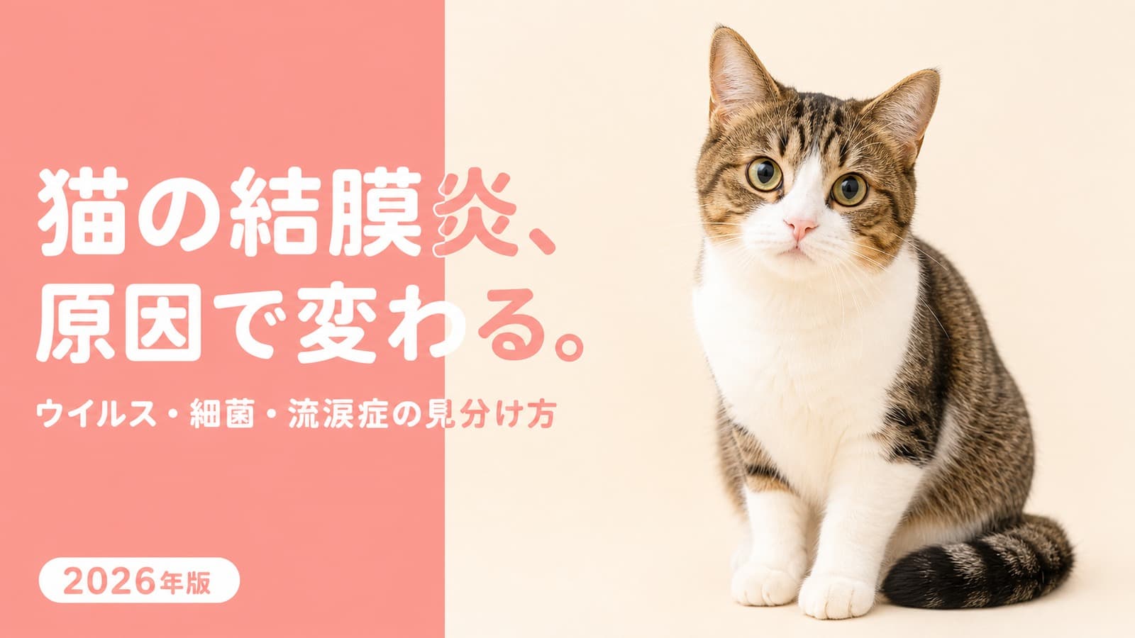 【2026年版】猫の結膜炎|FCV43.6%・原因別の治り方・再発管理をブリーダーが解説