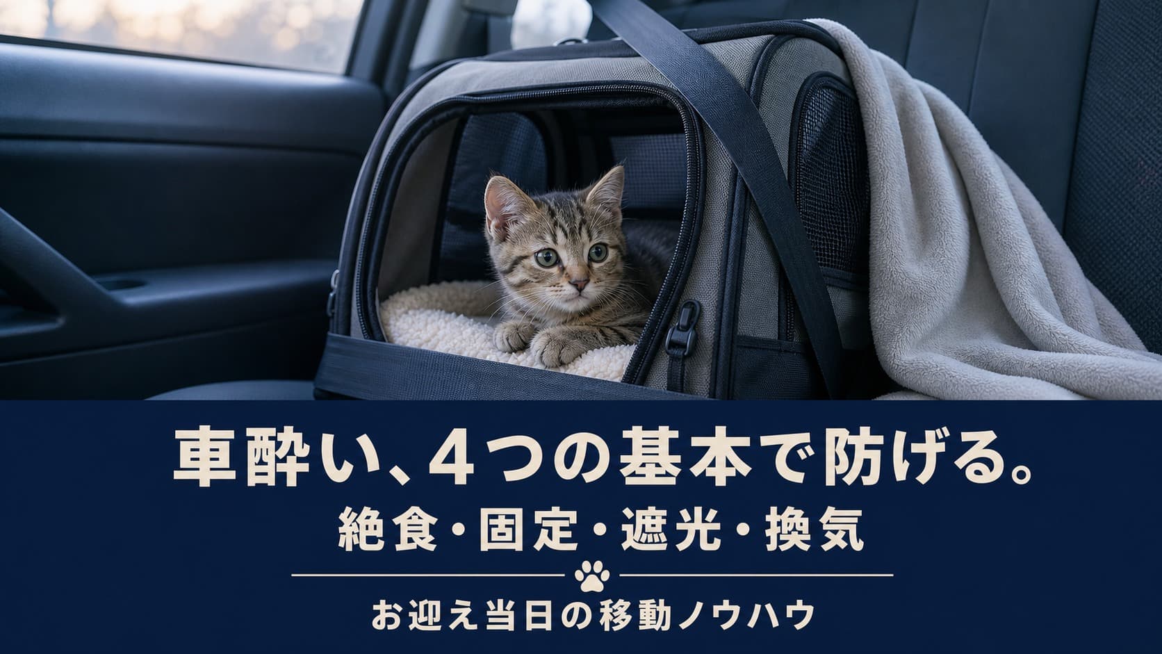 【2026年版】猫の車酔い完全ガイド|症状・原因・対策・酔い止め薬まで徹底解説