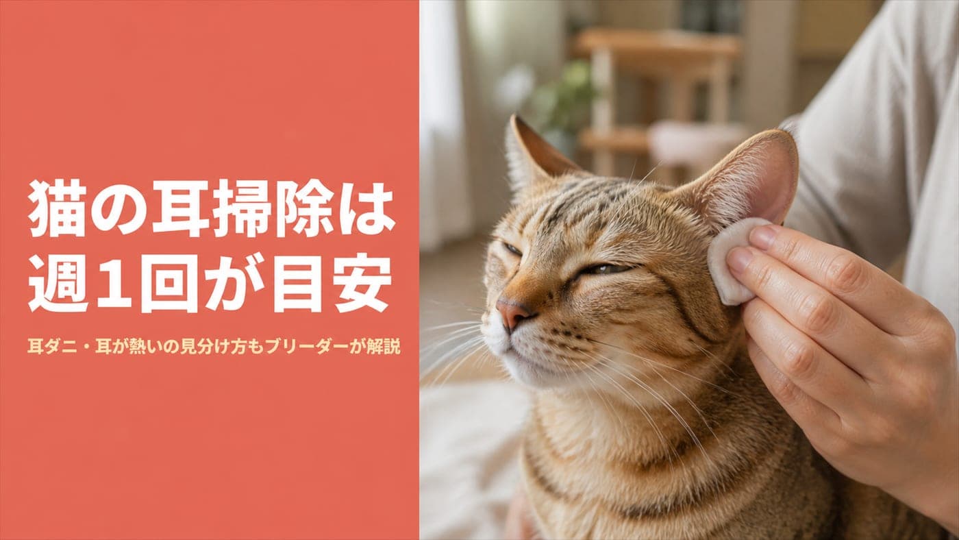 猫の耳掃除の頻度と耳ダニ・耳が熱い見分け方【2026】