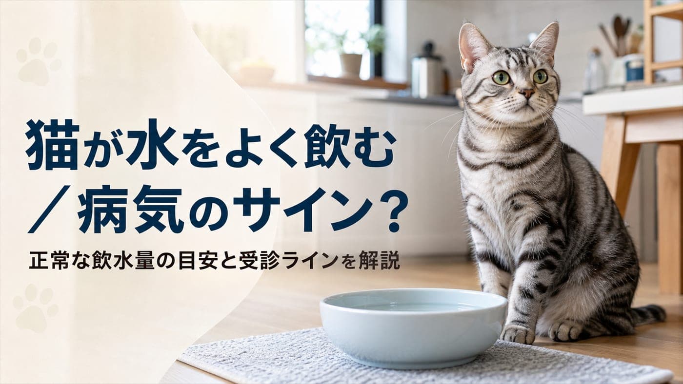 猫が水をよく飲む・飲み過ぎの原因と受診目安【2026】