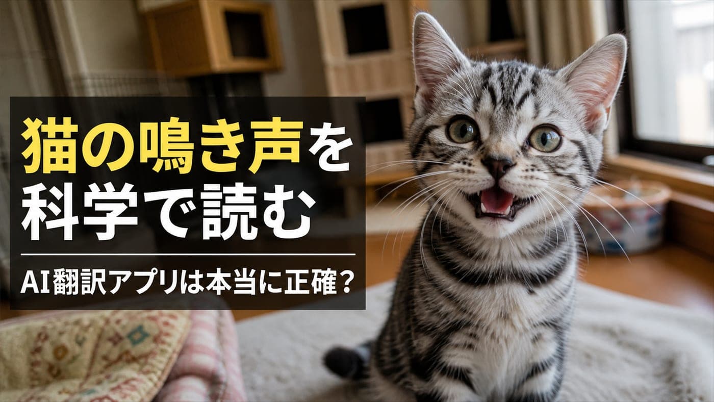 猫の鳴き声を科学で読む|AI翻訳アプリは正確?【2026】