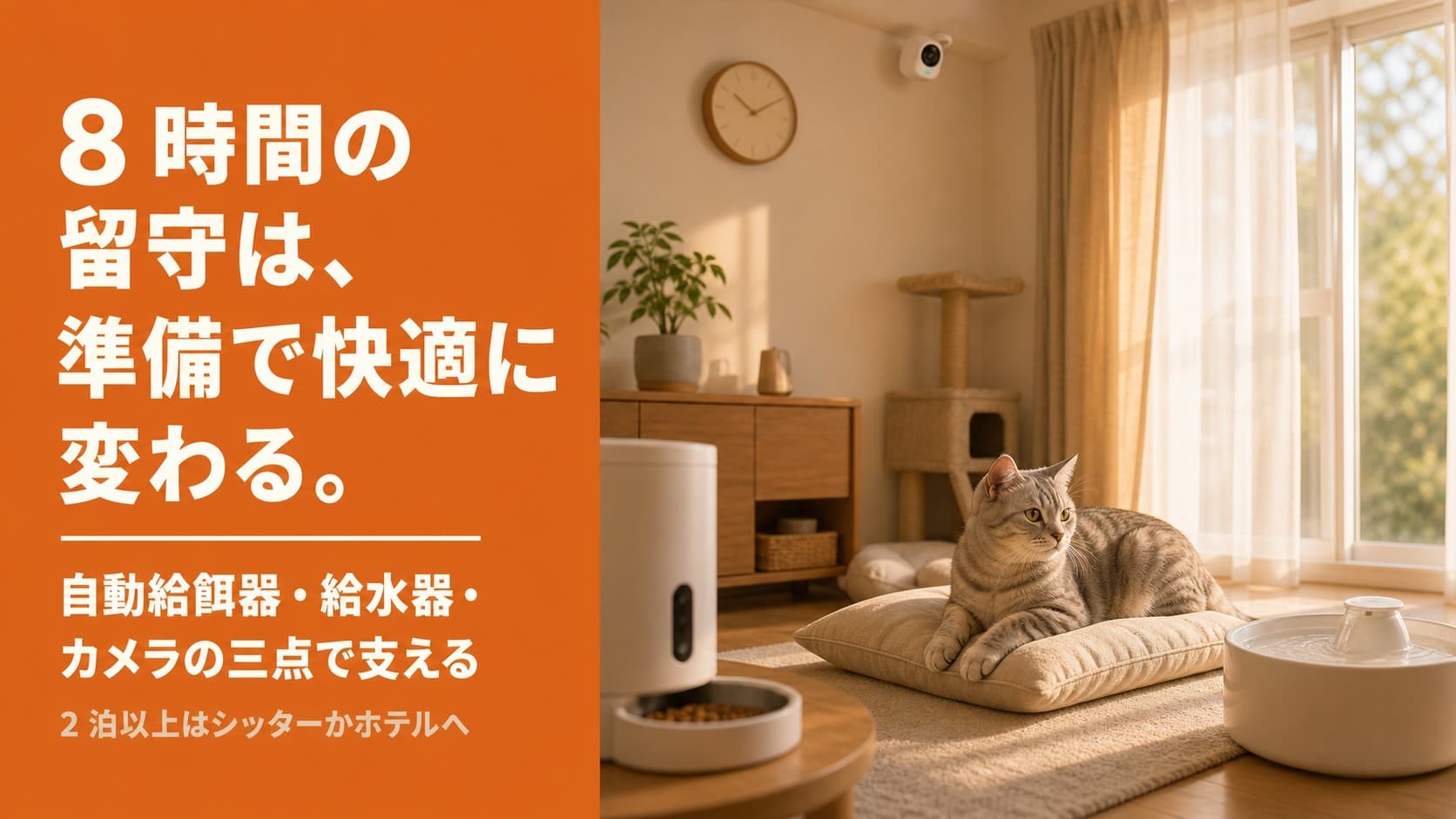 【2026年版】猫の留守番は何時間まで大丈夫?年齢別の限界と対策グッズを完全解説