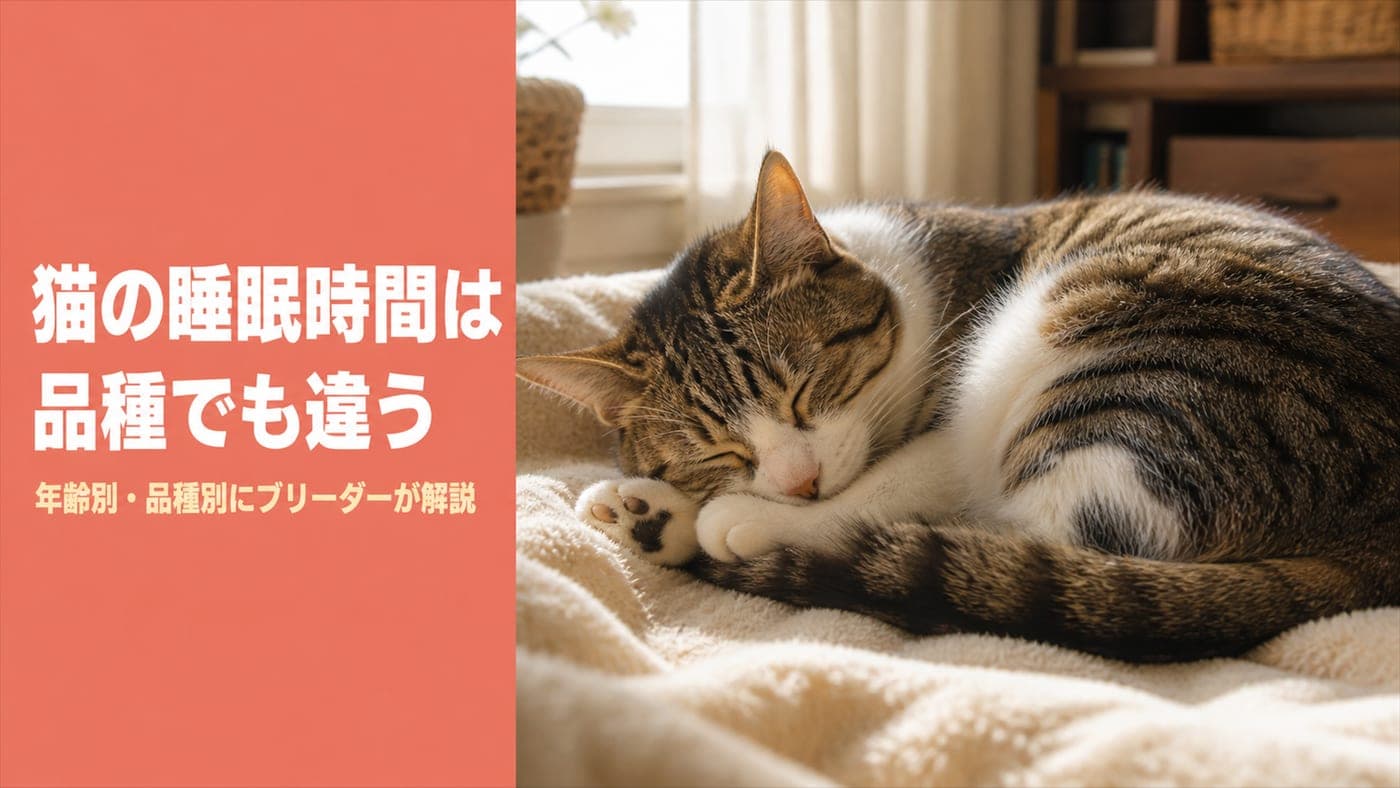 猫の睡眠時間|年齢・品種別の目安をブリーダーが解説【2026】