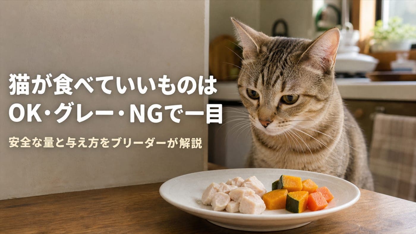 猫が食べていい物一覧|OK・グレー・NGの3段表【2026】