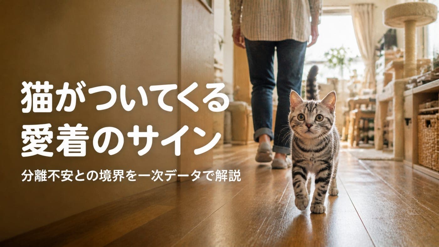 猫がついてくる理由|愛着65%と分離不安13%の境界【2026】