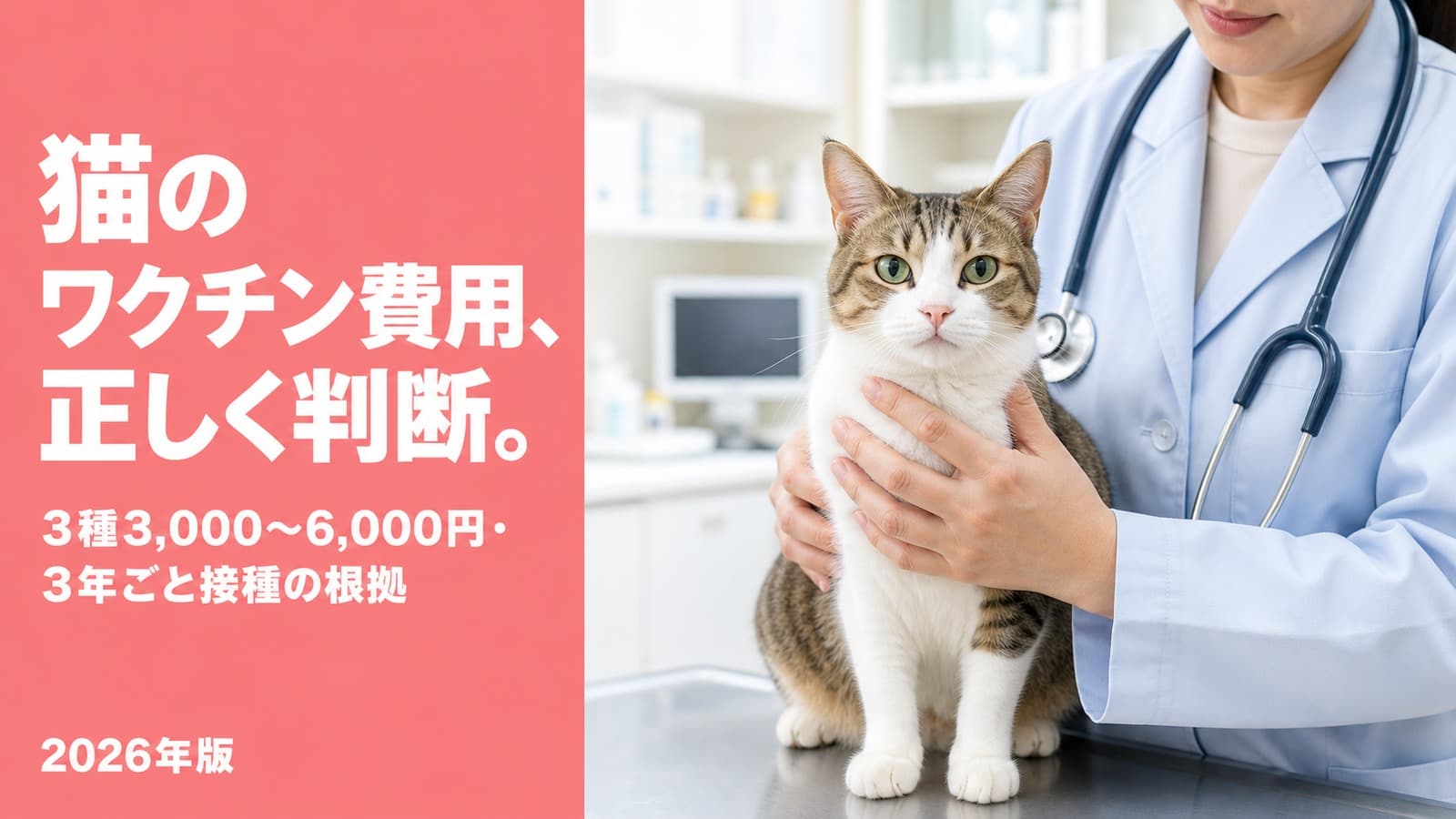猫のワクチン費用|3年間の累積で比べる本当のコスト【2026】