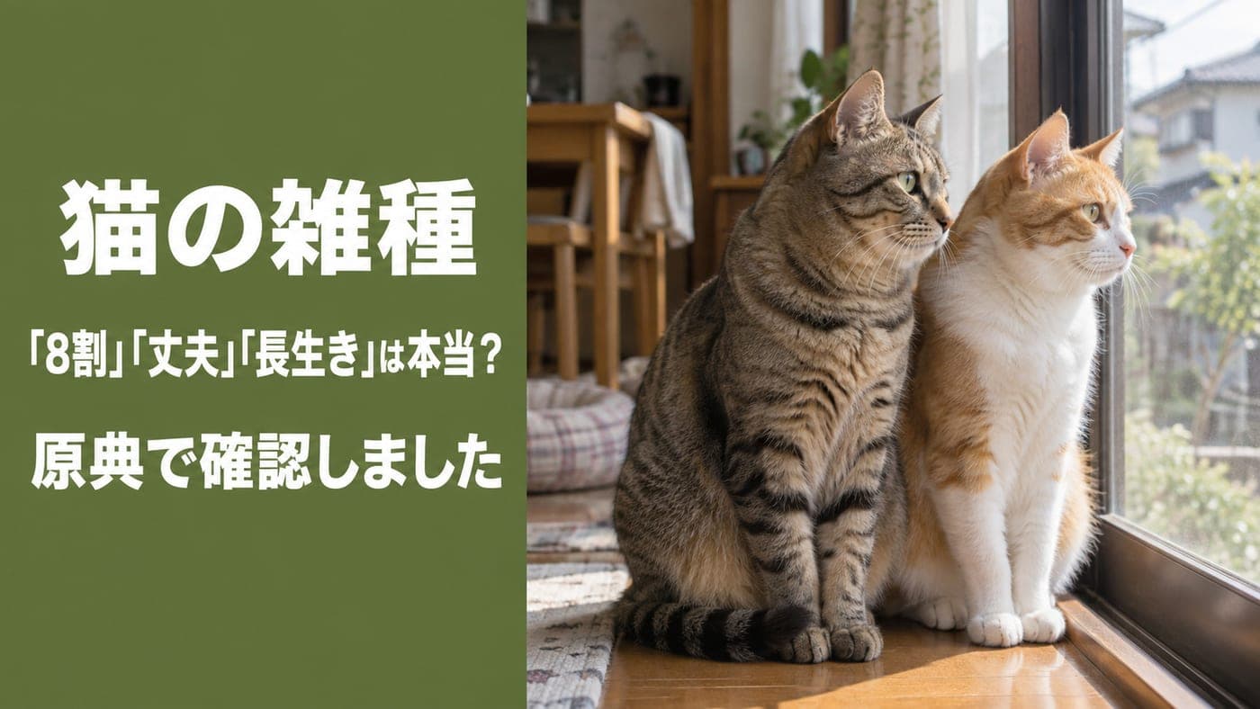 猫の雑種|種類と「8割」「丈夫」「長生き」を原典で確認【2026】