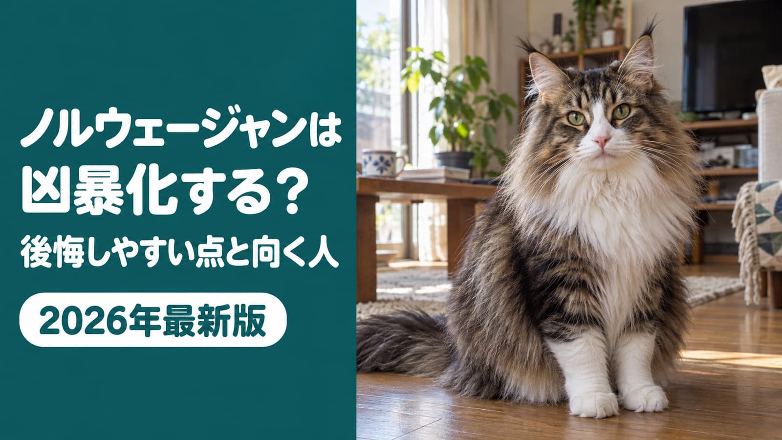 【2026】ノルウェージャンフォレストキャットの後悔|凶暴化・大変