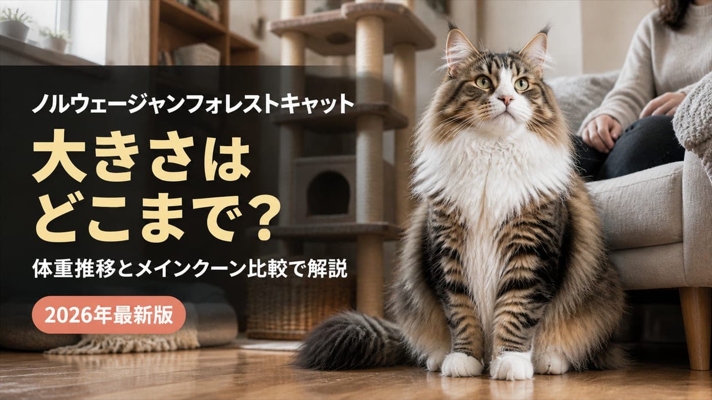 ノルウェージャンフォレストキャットの大きさと体重推移【2026】