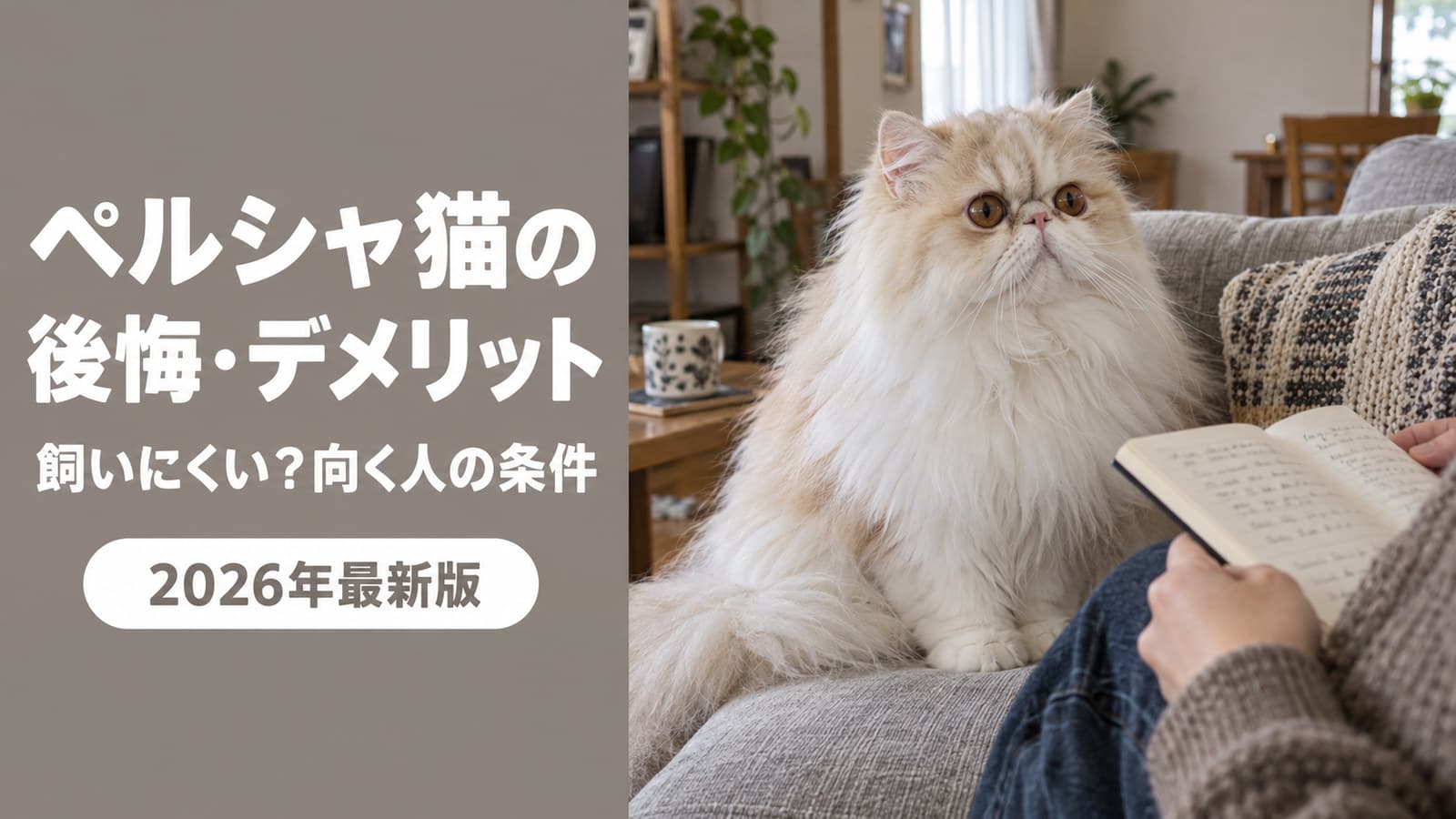 【2026】ペルシャ猫の後悔・デメリット|飼いにくい?向く人の条件