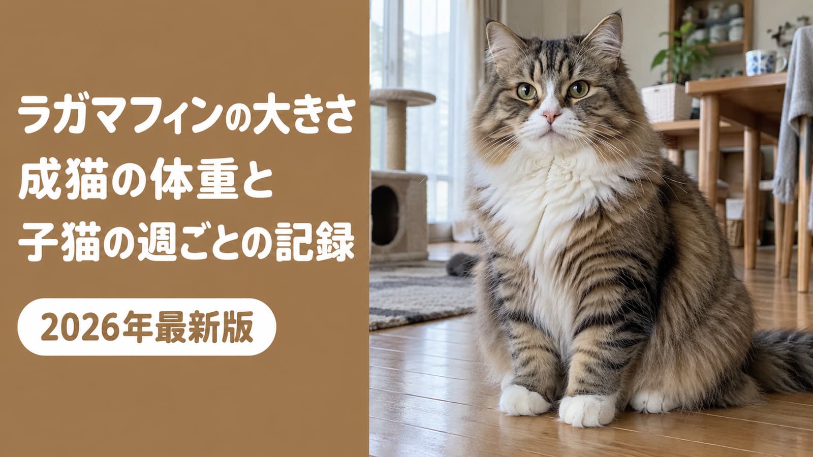 ラガマフィンの大きさ|成猫の体重と子猫の週ごとの記録【2026】