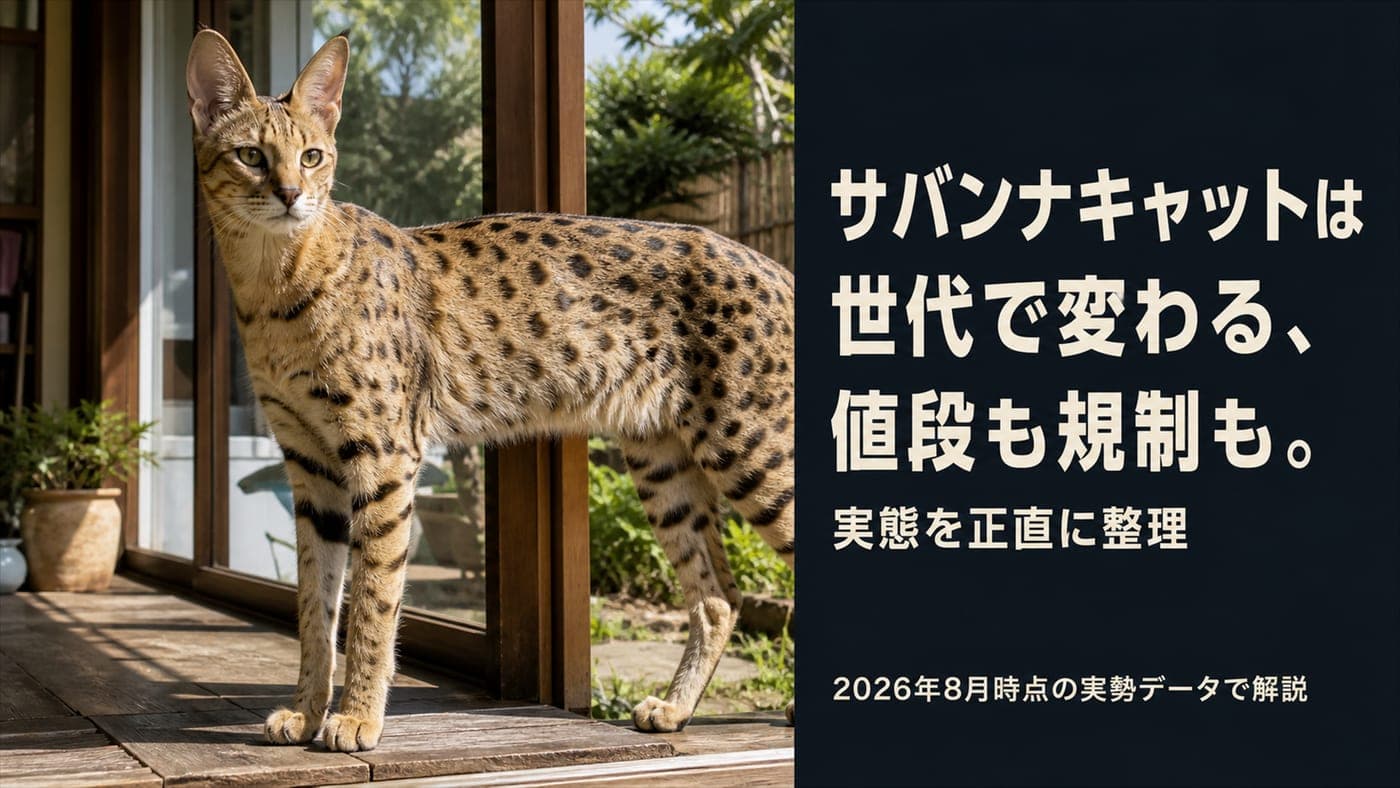 サバンナキャットの値段・規制・性格を正直に解説【2026】