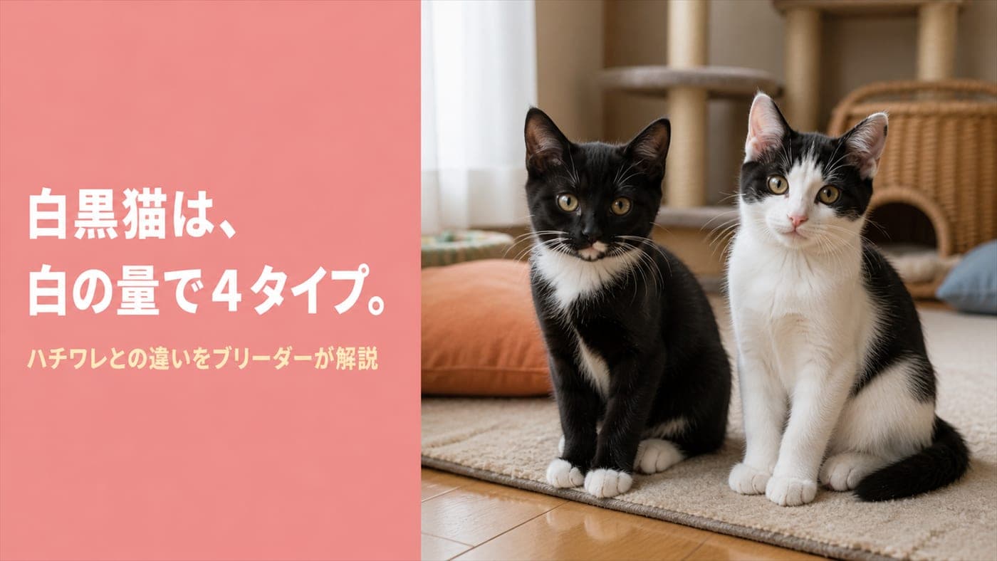 白黒猫の柄の種類とハチワレとの違い|ブリーダー解説【2026】