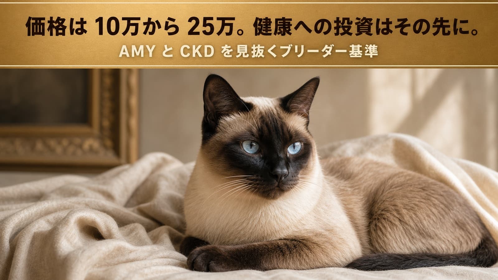 シャム猫の値段・相場は10〜25万円|価格差の理由と失敗しない選び方【2026年版】