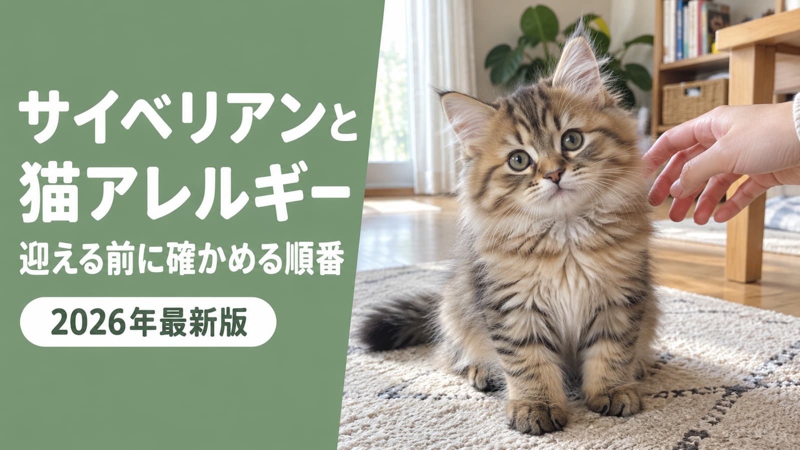 サイベリアンの猫アレルギー|飼える?出にくいは本当か【2026】