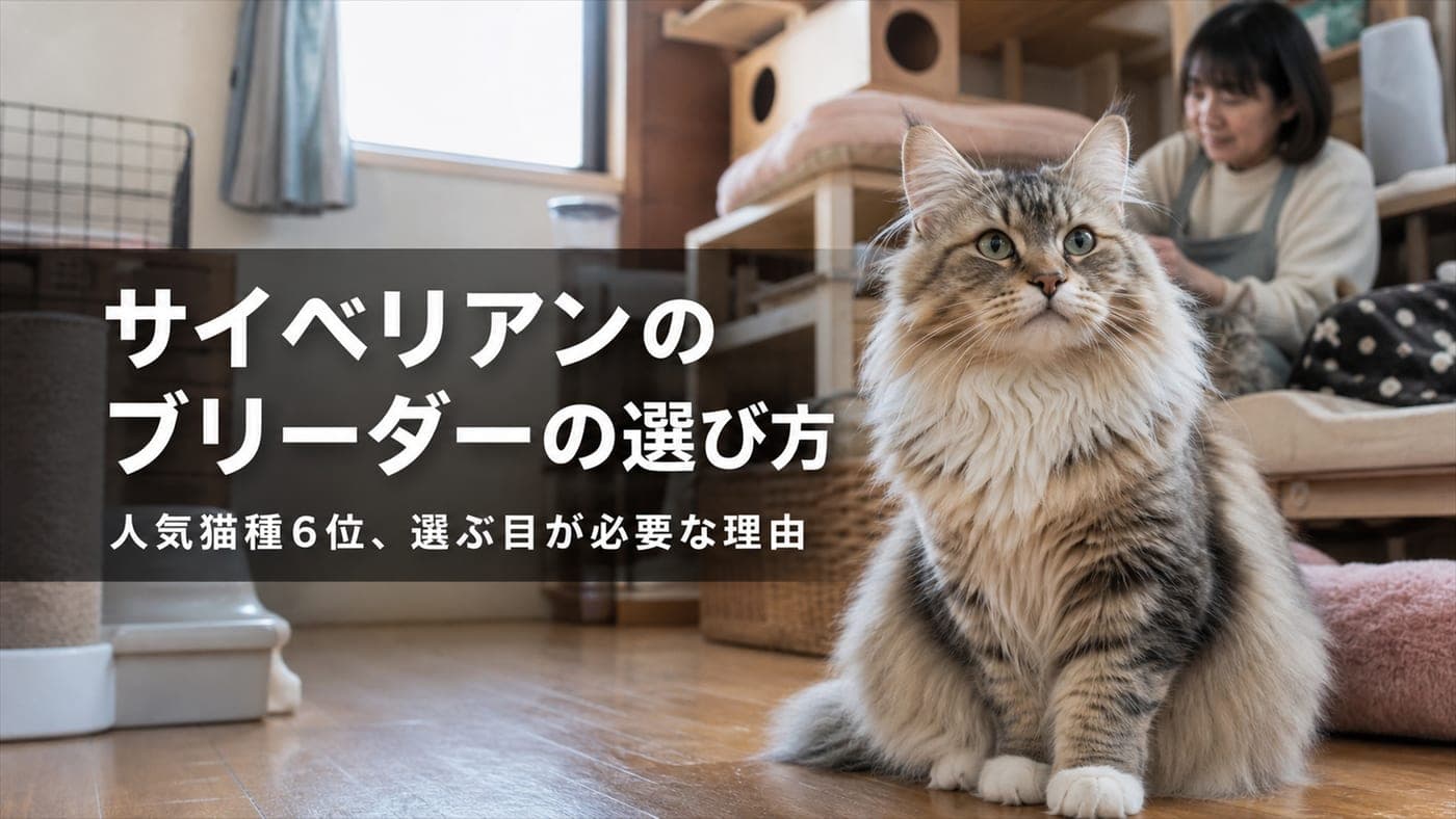 サイベリアン ブリーダーの選び方|有名の見分け方【2026】