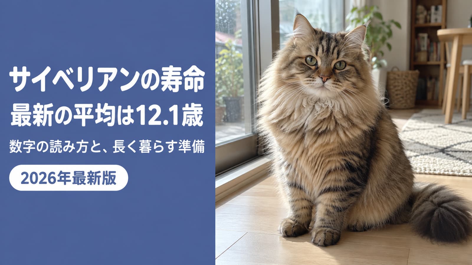 サイベリアンの寿命|最新の平均12.1歳と、長く暮らす準備【2026】
