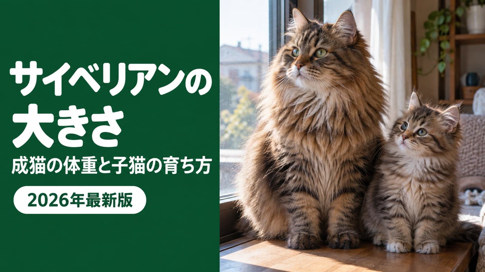 サイベリアンの大きさは何kg?成猫の体重と子猫の育ち方【2026】