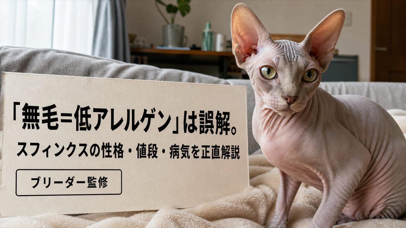 スフィンクス猫の性格・値段・病気を正直解説【2026】