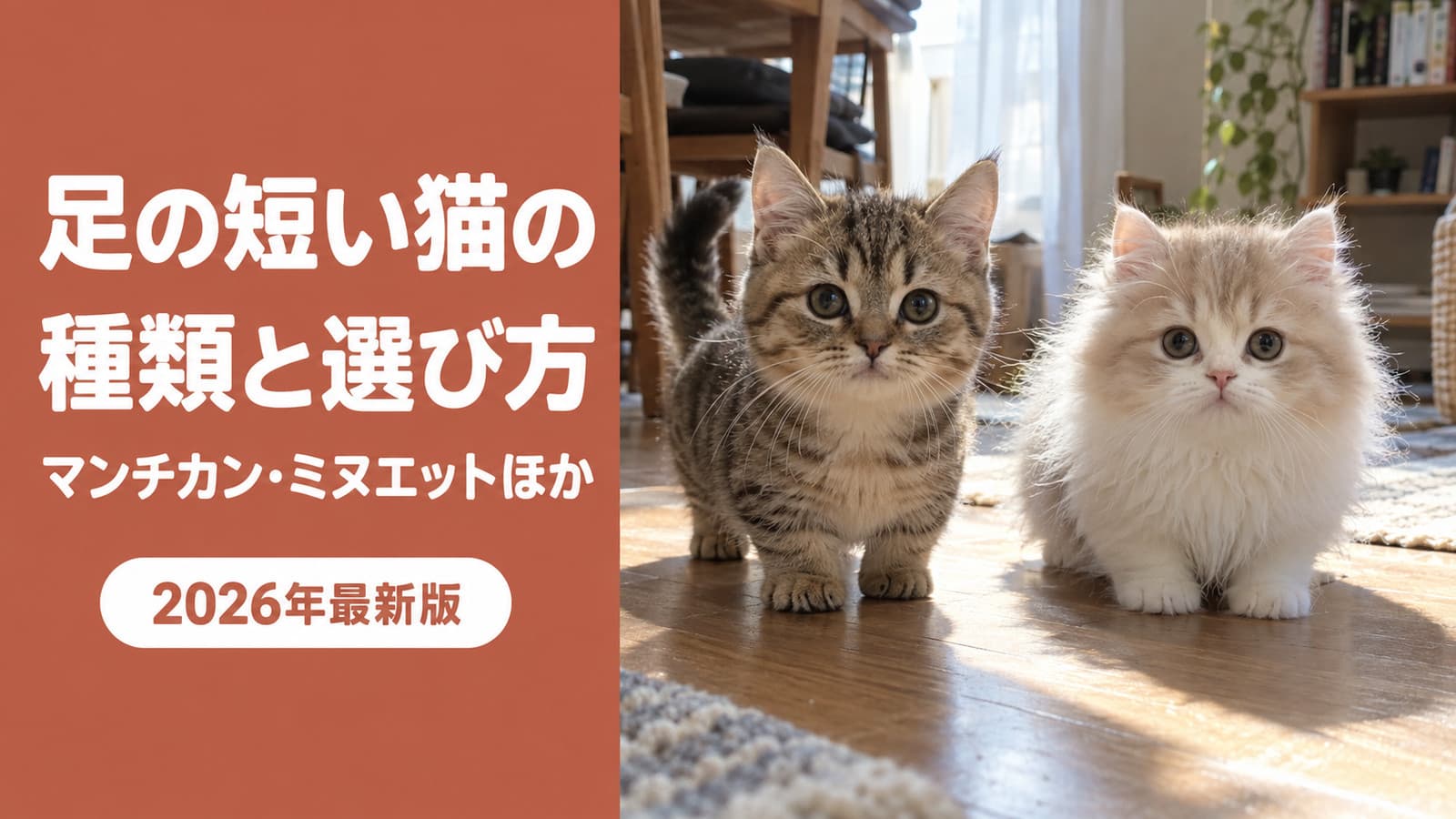 短足の猫は8種類|ジェネッタ・ラムキン・バンビーノは?【2026】